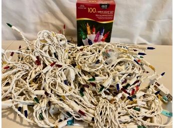 Christmas Lights - White Corded Multi Colored Mini