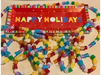 Plastic Tray And Jujubes 'Candy' Bead Garland