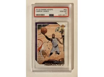 Lebron James 18' Panini Hoops Gem Mint PSA 10