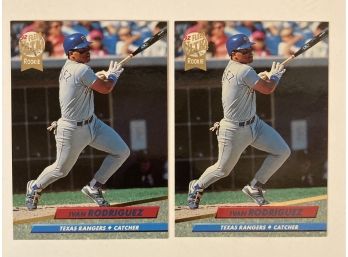 Pair Of Ivan Rodriguez 92 Fleer Ultra RC