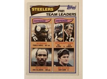 '82 Topps 'Steelers 1981 Team Leaders' Card