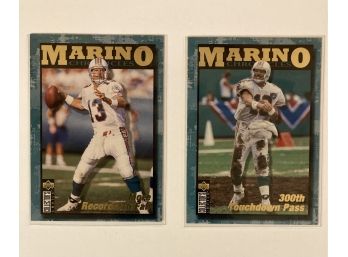 Dan Marino 95' UD Collectors Choice Chronicles DM9 And DM10