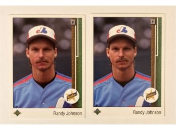 Pair Of Randy Johnson Rookie Cards - 89' Upper Deck Card #25