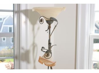 Intertwined Flower Shade Torchiere Lamp