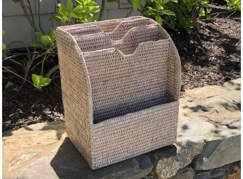 Wicker Paper Organizer