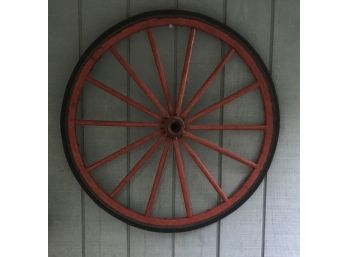 Large Bright Colorful Wagon Wheel