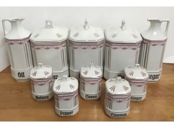 Antique Czechoslovakian Canister Set