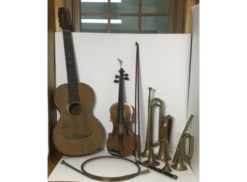 Antique 10 Musical Instruments