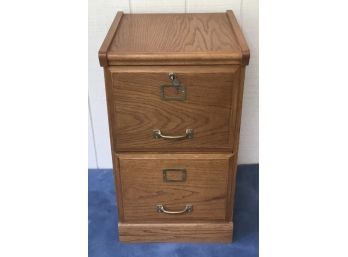 Tiger Oak File Cabinet With Keys