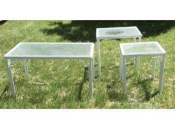 Trio Outdoor White Tables