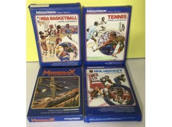 4 Vintage Intellivision By Mattel Games