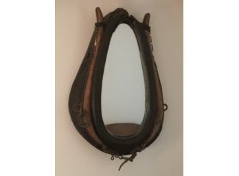 Fantastic Large Antique Horse Yoke, Collar With Mirror