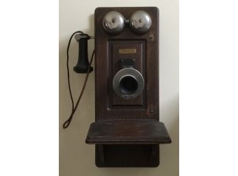 Antique Western Electric Wooden Telephone