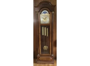 Vintage Fruitwood Ridgeway Grandfathers Clock