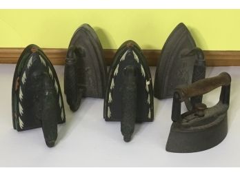 5 Antique Irons