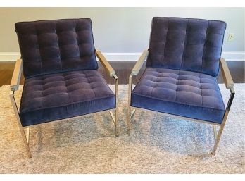 Pair Of Like NEW Mitchell Gold Major Arm Chairs  - Retails For Over $6,000