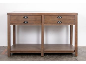 Two-Drawer Chic Wood Sofa Table