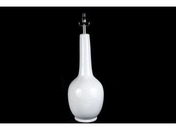 White Crackled Table Lamp