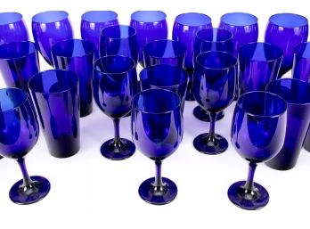 Collection Of Cobalt Libby Glasses