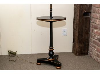 Black Lacquer And Gilt Decorated Floor Lamp