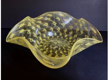 Signorelli Designs Art Glass Bowl, Signed