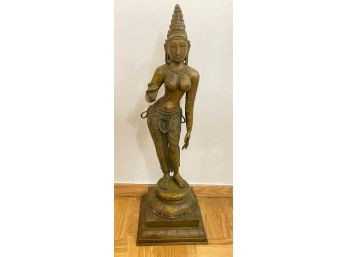 Indian Devi Goddess Brass Sculpture