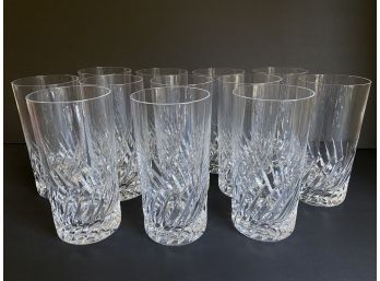 12 Vintage Crystal Water Glasses