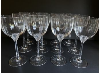 12 Vintage Villeroy & Boch Crystal Wine Glasses