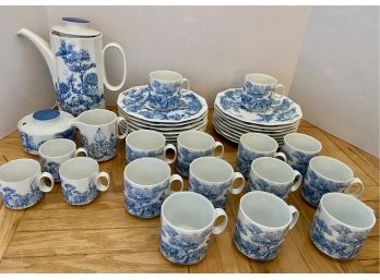 Vintage Rosenthal China Tea Set 'Serenade' By Bjorn Wiinblad, Germany