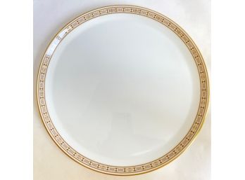 Hermes Porcelain Gold Rimmed Serving Plate, Egee Soleil Aegean Sea Pattern, France