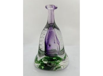 Hand Blown Glass Sculpture Signed By Artist