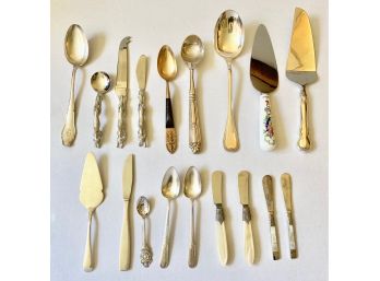 Mixed Silver Cutlery From Rosenthal, Sheffield, Ansley & More, A Few Sterling (18 Pieces)