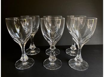 6 Vintage Baccarat Crystal Wine Glasses