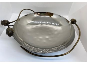 Michael Aram Silver Bowl With Pomegranates, Signed