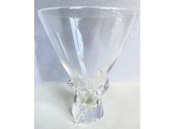 Steuben Crystal Vase, Signed