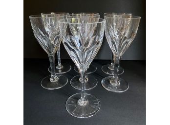 7 Vintage St Louis Crystal Wine Goblets, France