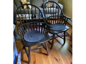 Two Hunt Country Windsor Armchairs