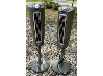 Two Lasko Tower Fans