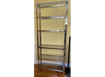 Chrome And Glass Etagere