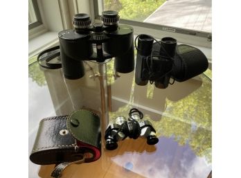 Two Binoculars And Opera Glasses