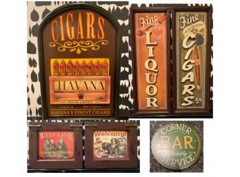 Reproduction Vintage Style Bar And Lounge Signage