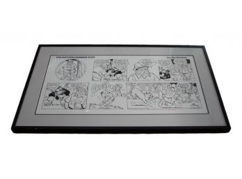 Framed Signed Hy Eisman Comic Strip Of The Katzenjammer Kids