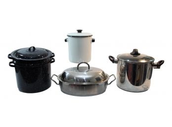 Collection Of Heavy Duty Cooking Pots