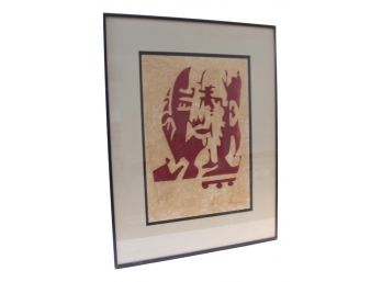 Frame Signed Gyer Woodblock Print