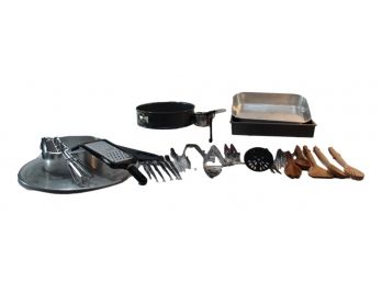 Collection Of Kitchen Pans And Utensils