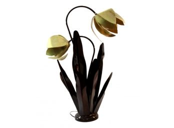 Vintage French Yane Colombo Metal Tulip Lamp