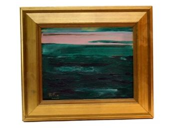 Framed  Signed B Fix 2007 Oil On Canvas Of A Scenic Ocean Scene