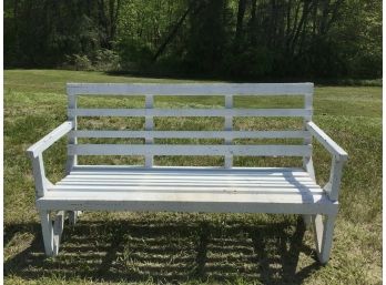 Sturdy White Bench