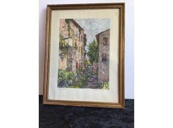 Signed Watercolor Buildings