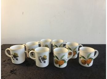 Royal Worcester Evesham Porcelain Mugs